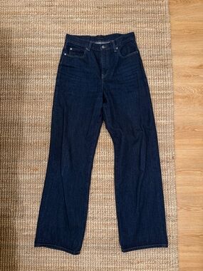 Uniqlo Wide Straight Indigo Jeans Tall